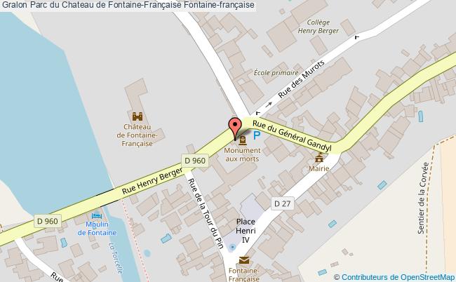 plan Parc Du Chateau De Fontaine-française Fontaine-française Fontaine-française