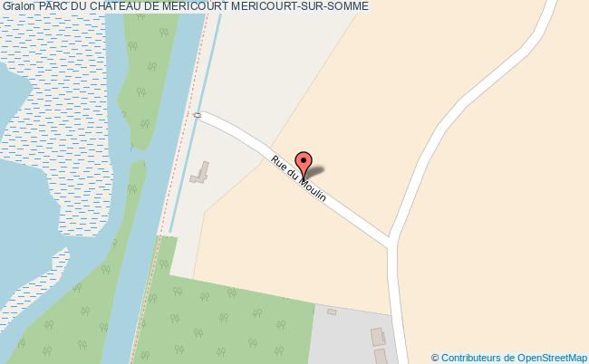 plan Parc Du Chateau De Mericourt Mericourt-sur-somme MERICOURT-SUR-SOMME