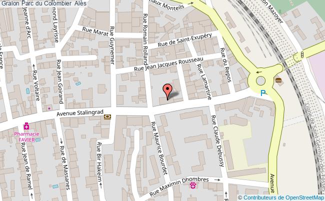 plan Parc Du Colombier  Alès Alès