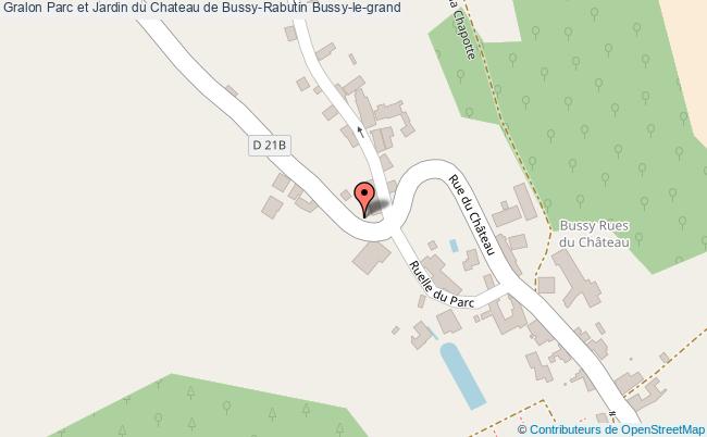 plan Parc Et Jardin Du Chateau De Bussy-rabutin Bussy-le-grand Bussy-le-grand