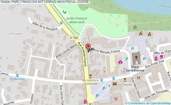 plan Parc Francois Mitterand Montreuil-juigne MONTREUIL-JUIGNE