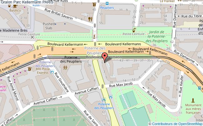plan Parc Kellermann Paris PARIS