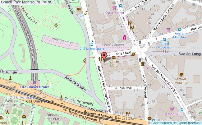 plan Parc Montsouris Paris PARIS