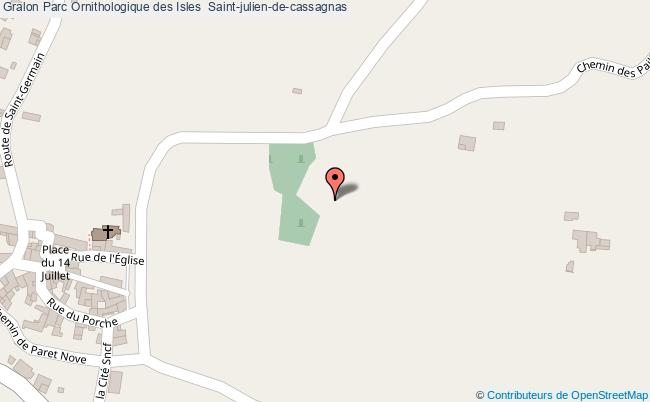 plan Parc Ornithologique Des Isles  Saint-julien-de-cassagnas Saint-julien-de-cassagnas