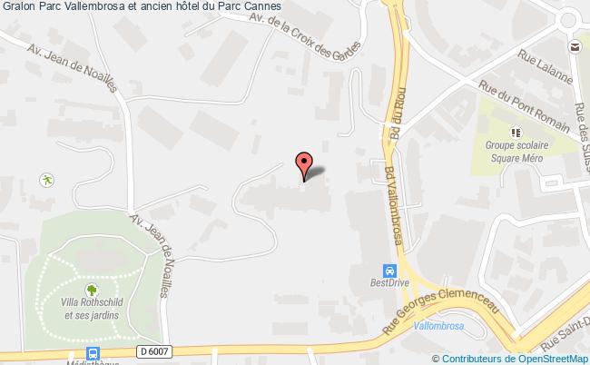plan Parc Vallembrosa Et Ancien Hôtel Du Parc Cannes Cannes