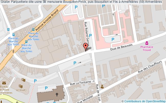 plan Parquetterie Dite Usine De Menuiserie Bouquillon-pinck, Puis Bouquillon Et Fils à Armentières (59) Armentières Armentières