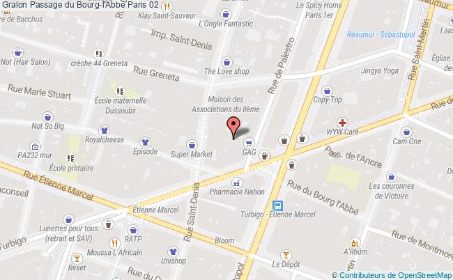 plan Passage Du Bourg-l'abbé Paris 02 Paris 02