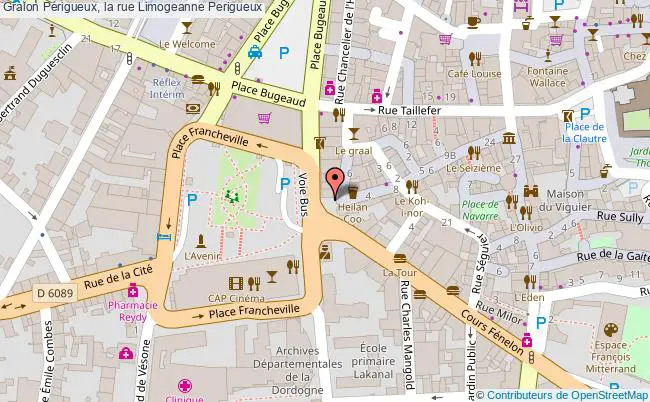 plan Périgueux, La Rue Limogeanne Perigueux Perigueux