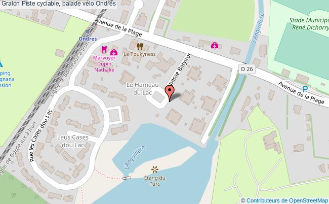 plan Piste Cyclable, Balade Vélo Ondres Ondres