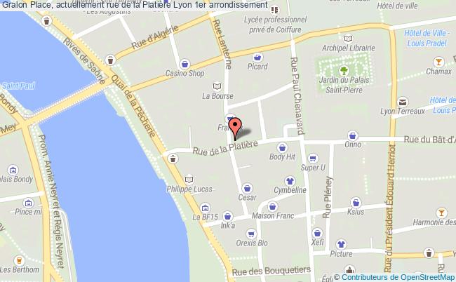plan Place, Actuellement Rue De La Platière Lyon 1er Arrondissement Lyon 1er arrondissement