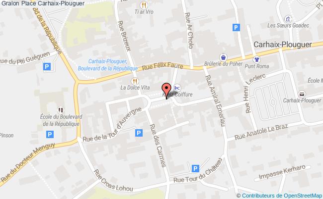 plan Place Carhaix-plouguer Carhaix-Plouguer
