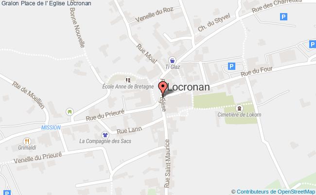 plan Place De L' Eglise Locronan Locronan