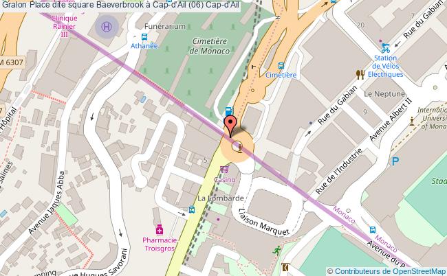 plan Place Dite Square Baeverbrook à Cap-d'ail (06) Cap-d'ail Cap-d'Ail