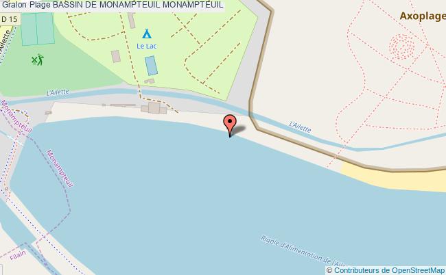 Plage Bassin de monampteuil Monampteuil qualité baignade Plage Bassin