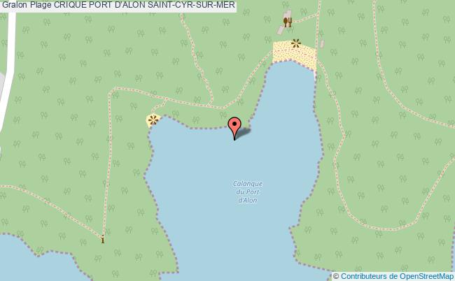 plan Crique Port D'alon Saint-cyr-sur-mer