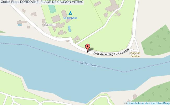 plan Dordogne  Plage De Caudon Vitrac