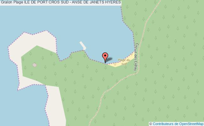 plan Ile De Port Cros Sud - Anse De Janets Hyeres