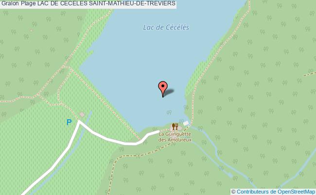 plan Lac De Ceceles Saint-mathieu-de-treviers