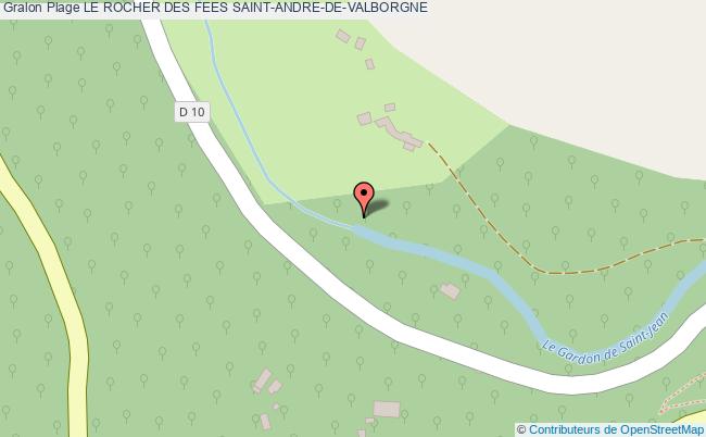 plan Le Rocher Des Fees Saint-andre-de-valborgne