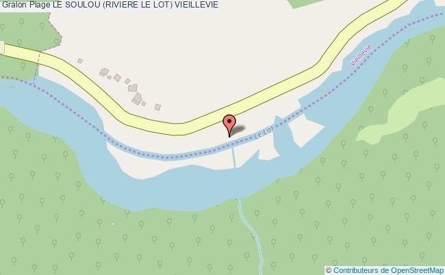 plan Le Soulou (riviere Le Lot) Vieillevie