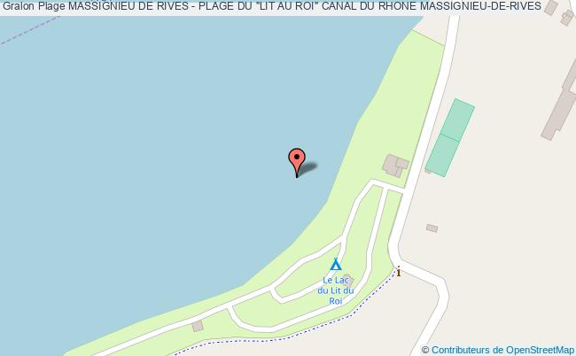 plan Massignieu De Rives - Plage Du "lit Au Roi" Canal Du Rhone Massignieu-de-rives