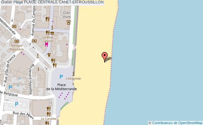 plan Plage Centrale Canet-en-roussillon