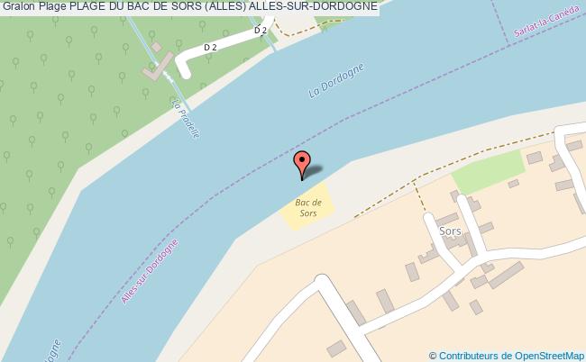 Plage du bac de sors alles Alles-sur-Dordogne qualité baignade Plage du