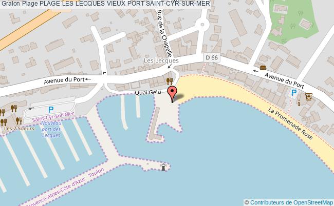 plan Plage Les Lecques Vieux Port Saint-cyr-sur-mer