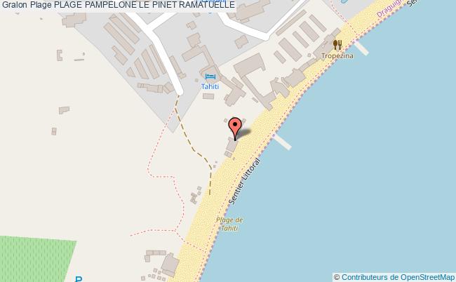 plan Plage Pampelone Le Pinet Ramatuelle