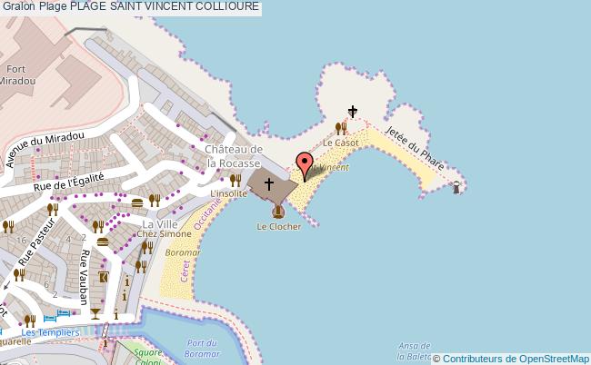 plan Plage Saint Vincent Collioure