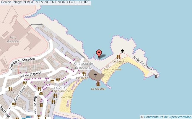 plan Plage St Vincent Nord Collioure