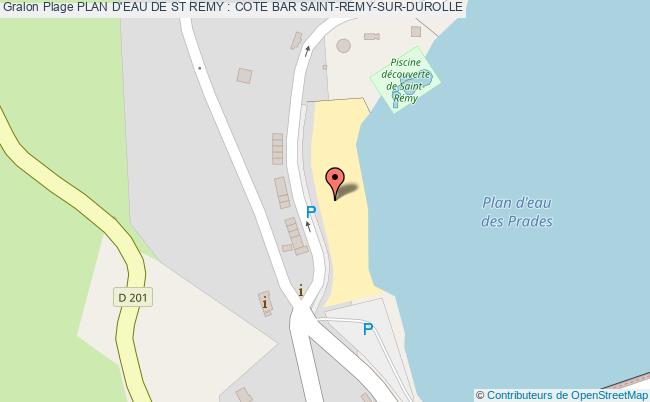 plan Plan D'eau De St Remy : Cote Bar Saint-remy-sur-durolle