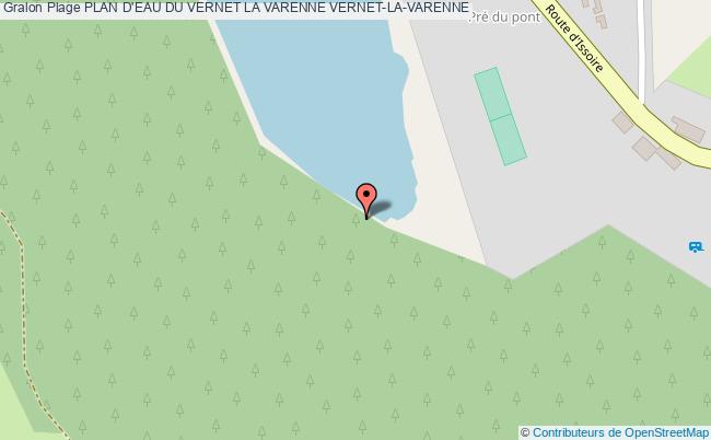 plan Plan D'eau Du Vernet La Varenne Vernet-la-varenne