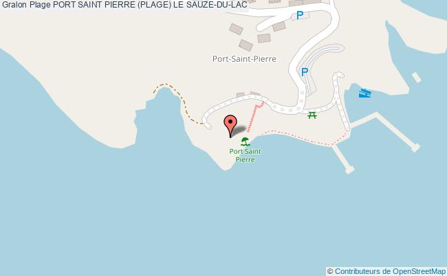 plan Port Saint Pierre (plage) Le Sauze-du-lac