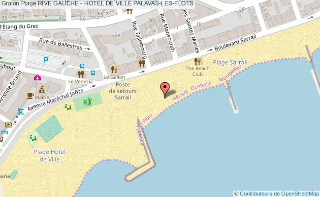 plan Rive Gauche - Hotel De Ville Palavas-les-flots