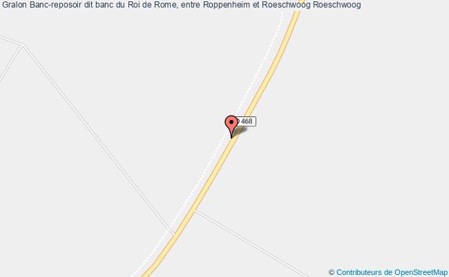 Banc-reposoir Dit Banc Du Roi De Rome, Entre Roppenheim Et Roeschwoog 