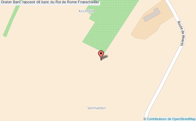 Banc Reposoir Dit Banc Du Roi De Rome  Froeschwiller