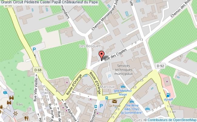 Circuit Pédestre Castel Papal  Châteauneuf-du-pape