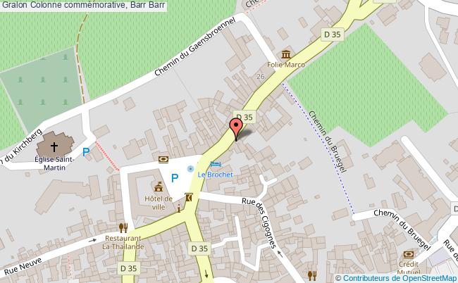 Colonne Commémorative, Barr 