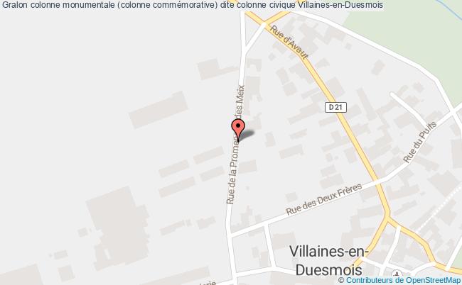 Colonne Monumentale (colonne Commémorative) Dite Colonne Civique  Villaines-en-duesmois