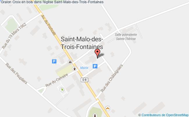 Croix En Bois Dans L'église  Saint-malo-des-trois-fontaines