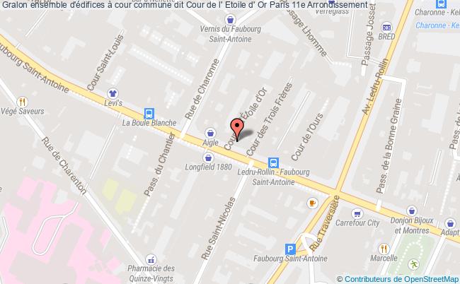 Ensemble D'édifices à Cour Commune Dit Cour De L' Etoile D' Or  Paris