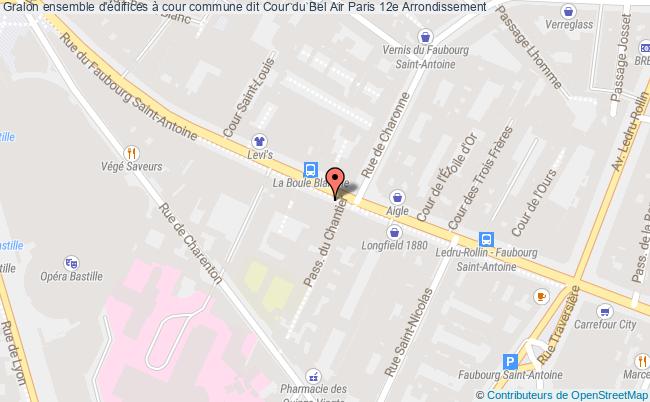 Ensemble D'édifices à Cour Commune Dit Cour Du Bel Air  Paris