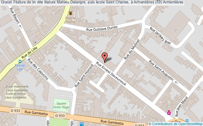 Filature De Lin Dite Filature Mahieu Delangre, Puis école Saint Charles, à Armentières (59) 