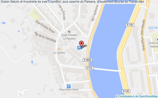 Filature Et Moulinerie De Soie Chambon, Puis Caserne Du Pansera, Actuellement Bourse Du Travail  Alès