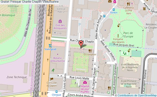 Fresque Charlie Chaplin  Villeurbanne