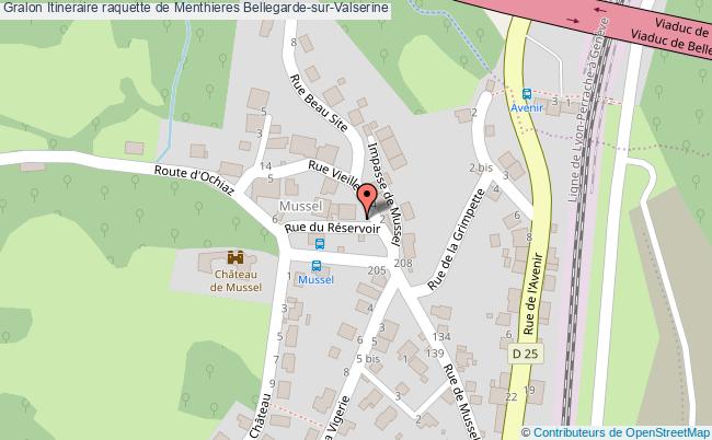 Itineraire Raquette De Menthieres  Bellegarde-sur-valserine