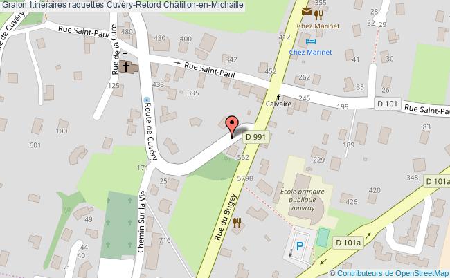 Itinéraires Raquettes Cuvéry-retord  Châtillon-en-michaille