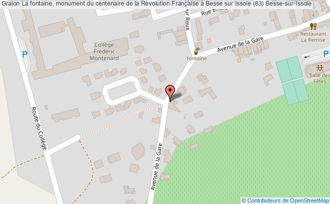 La Fontaine, Monument Du Centenaire De La Révolution Française à Besse Sur Issole (83)  Besse-sur-issole