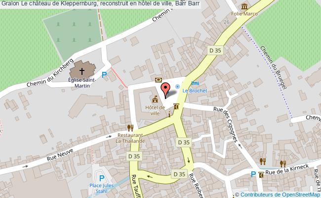 Le Château De Kleppernburg, Reconstruit En Hôtel De Ville, Barr 